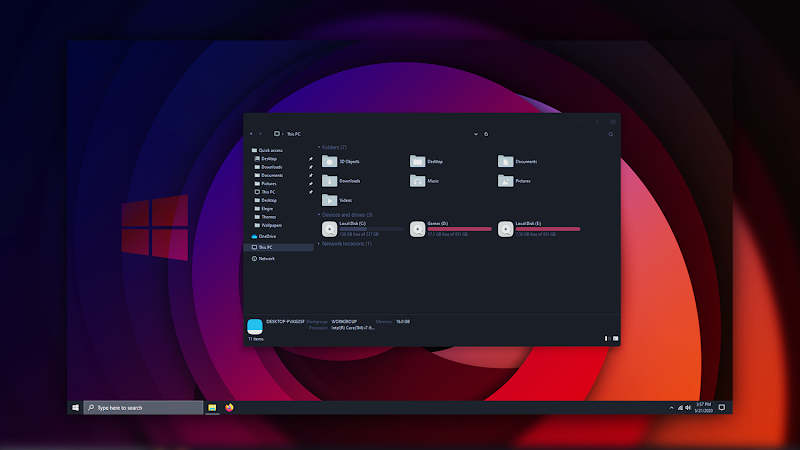 This is the Best Dark Theme For Windows 10, rainmeter 2020, make windows look better